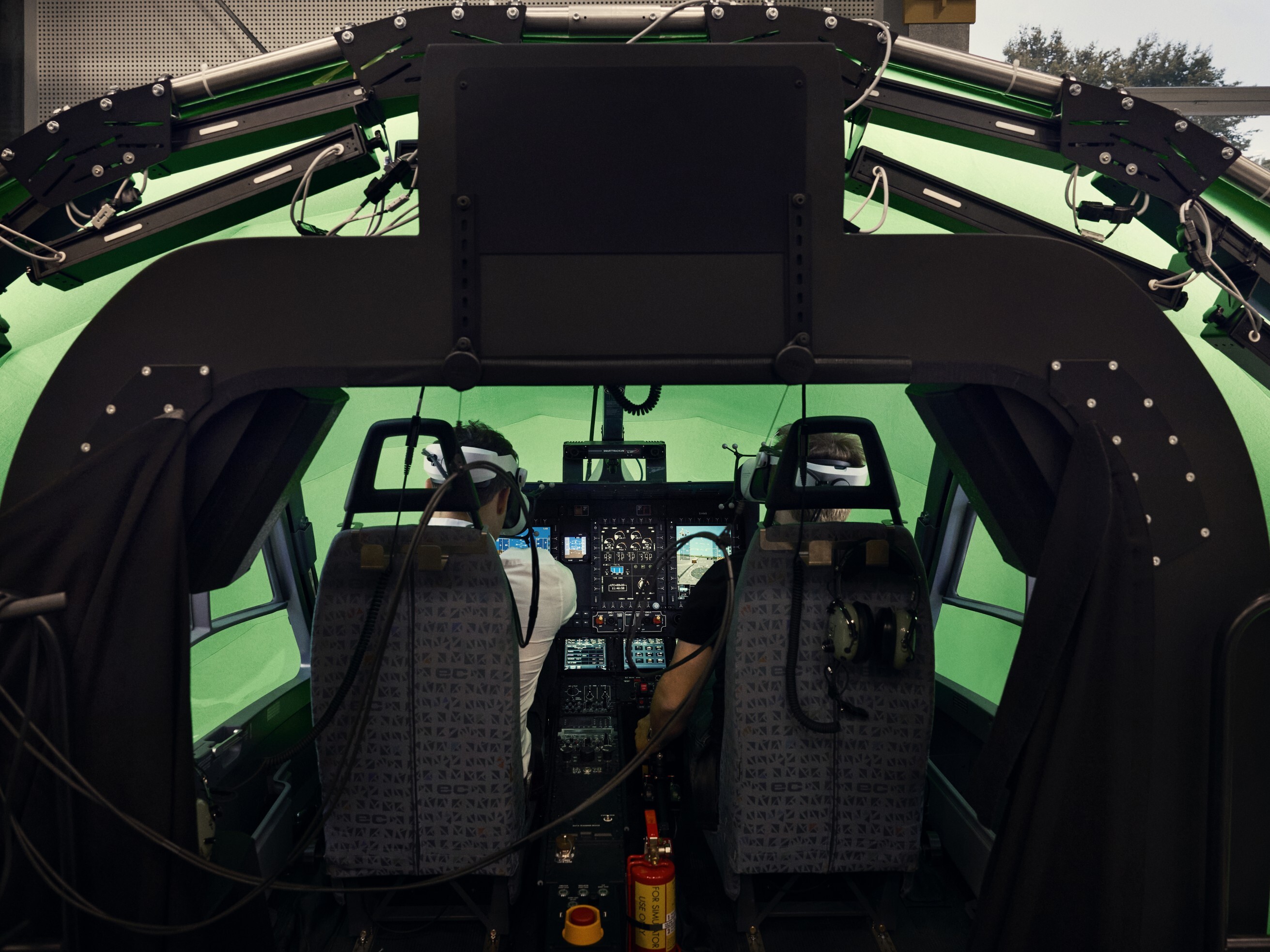 a flight simulator